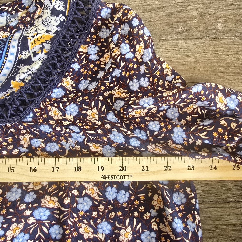 Sundance Simona Patchwork Boho Peasant Floral Min… - image 5